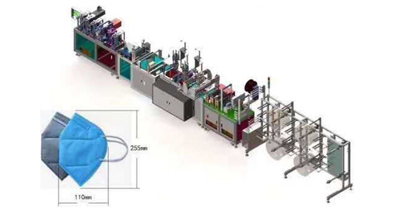 Línea de producción de máscara quirúrgica (Plegado automático todo en uno)